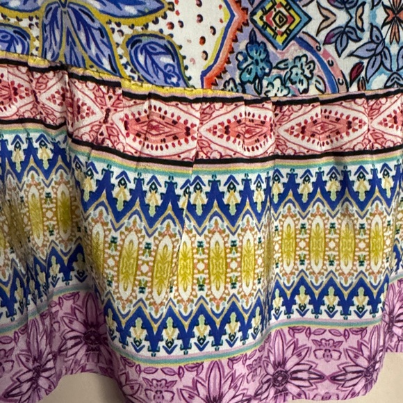 Kachel Lynn Bell-Sleeve Silk Blouse, Size 8, Color Floral Multi - Picture 12 of 12